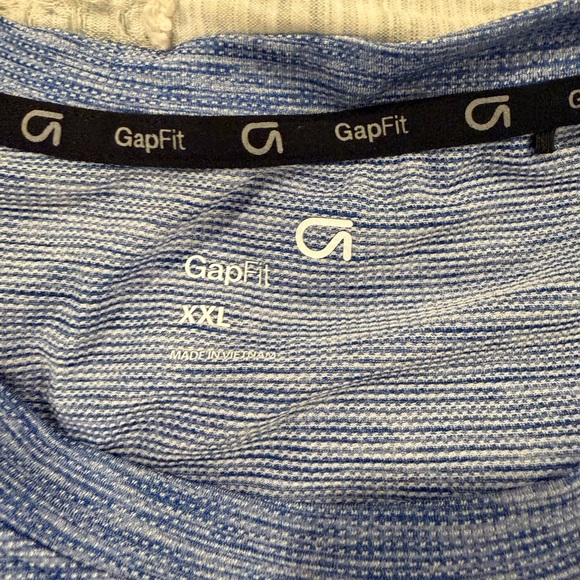 Gap Fit Men’s Heather True Blue Moisture Wicking Active Tee XXL GUC - Picture 3 of 6